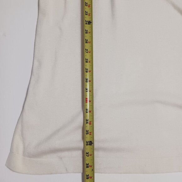 Peruvian Connection Cream DORSAY Midi Knit Skirt Medium Pima Cotton Modal Blend - Picture 14 of 14